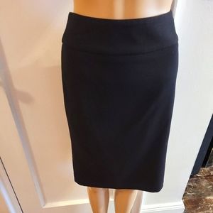 BLACK PENCIL SKIRT SIZE 4 by H & M KNEE LENTH